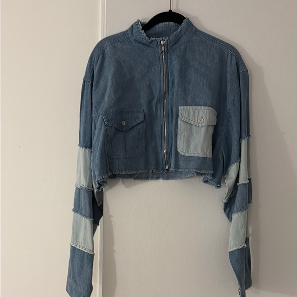 Denim Cropped Jacket